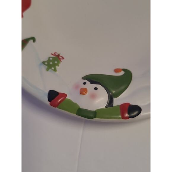 Yankee Candle North Pole Themed Plate for Large Shade Snowman Penguin Polar Bear - Picture 6 of 8